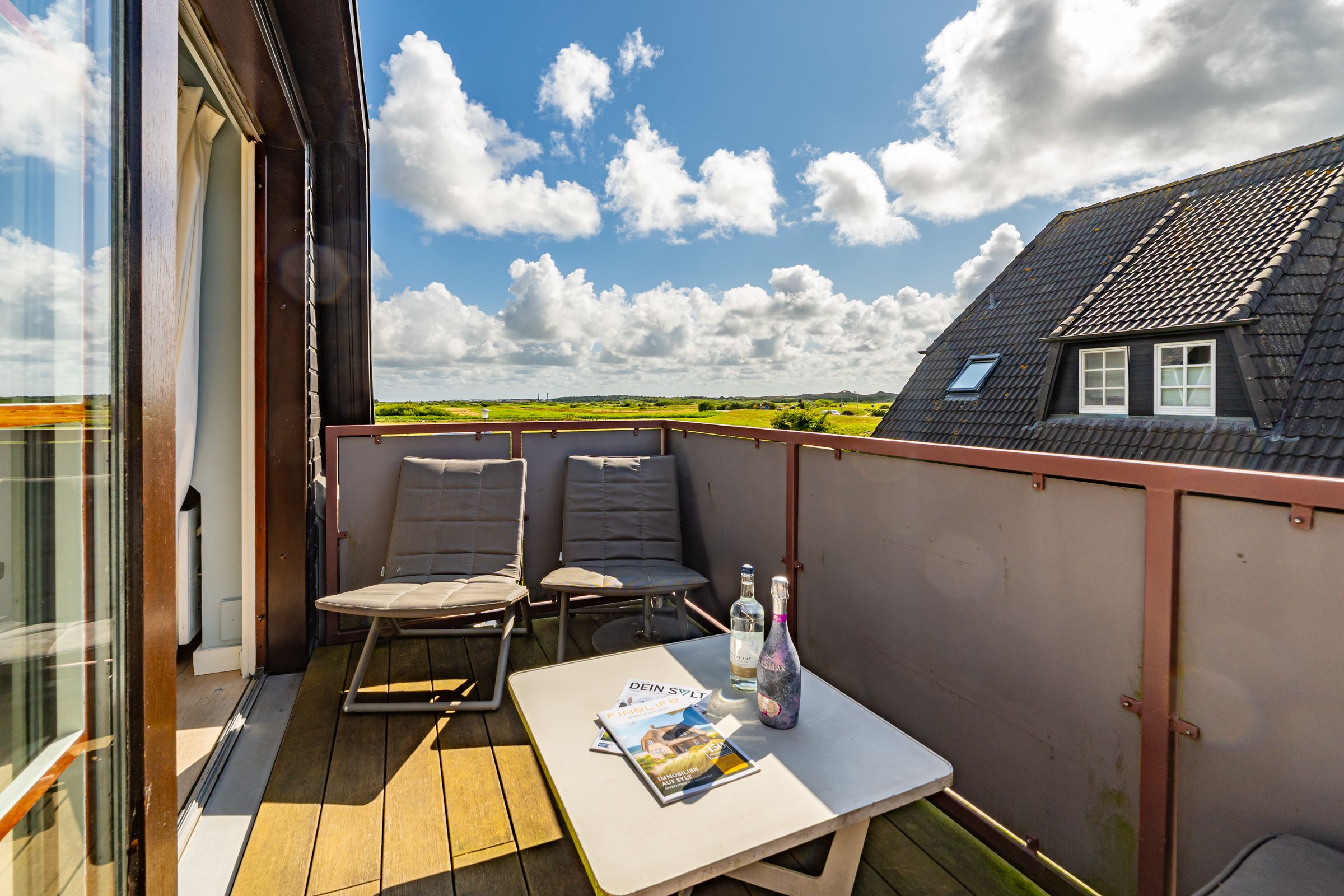 Balkon, Stühle, Tisch, Aussicht